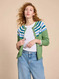 WHITESTUFF LULU CARDI GREEN MULTI