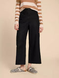 WHITESTUFF HARPER LINEN BLEND TROUSER PURE BLACK