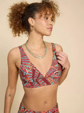 WHITESTUFF TABITHA BIKINI TOP RED PRINT