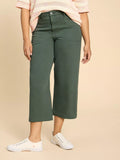 WHITESTUFF TIA WIDE LEG CROP JEANS MID GREEN