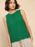 WHITESTUFF SYLVIA CUT OUT VEST BRIGHT GREEN