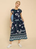 WHITESTUFF ADDISON JERSEY DRESS NAVY PRINT