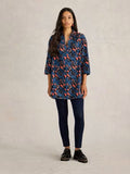 WHITESTUFF BLAIRE CORD TUNIC NAVY PRINT