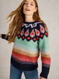 WHITESTUFF NEW YORK FAIRISLE JUMPER RED MULTI