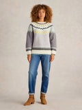 WHITESTUFF SUNSET FAIRISLE JUMPER GREY MULTI