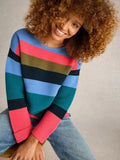 WHITESTUFF JANA STRIPE JUMPER TEAL MULTI