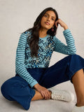 WHITESTUFFCLARA CREW NECK TEE BLUE MULTI