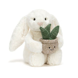 JELLYCAT CREAM BUNNY WITH PLANT BB3PLA
