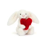 JELLYCAT BASHFUL RED LOVE HEART BUNNY SMALL BB6LOVE